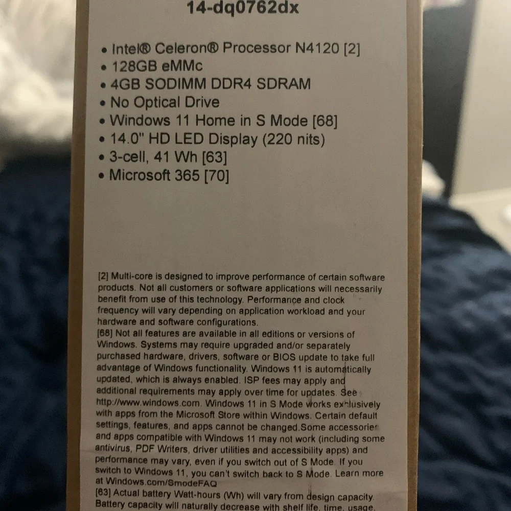 HP Gold Laptop with Accessories